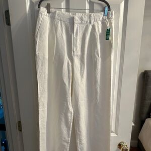 NWT Gap white linen pants